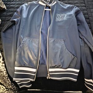Men's Or Women Navy Blue Bomber Jacket